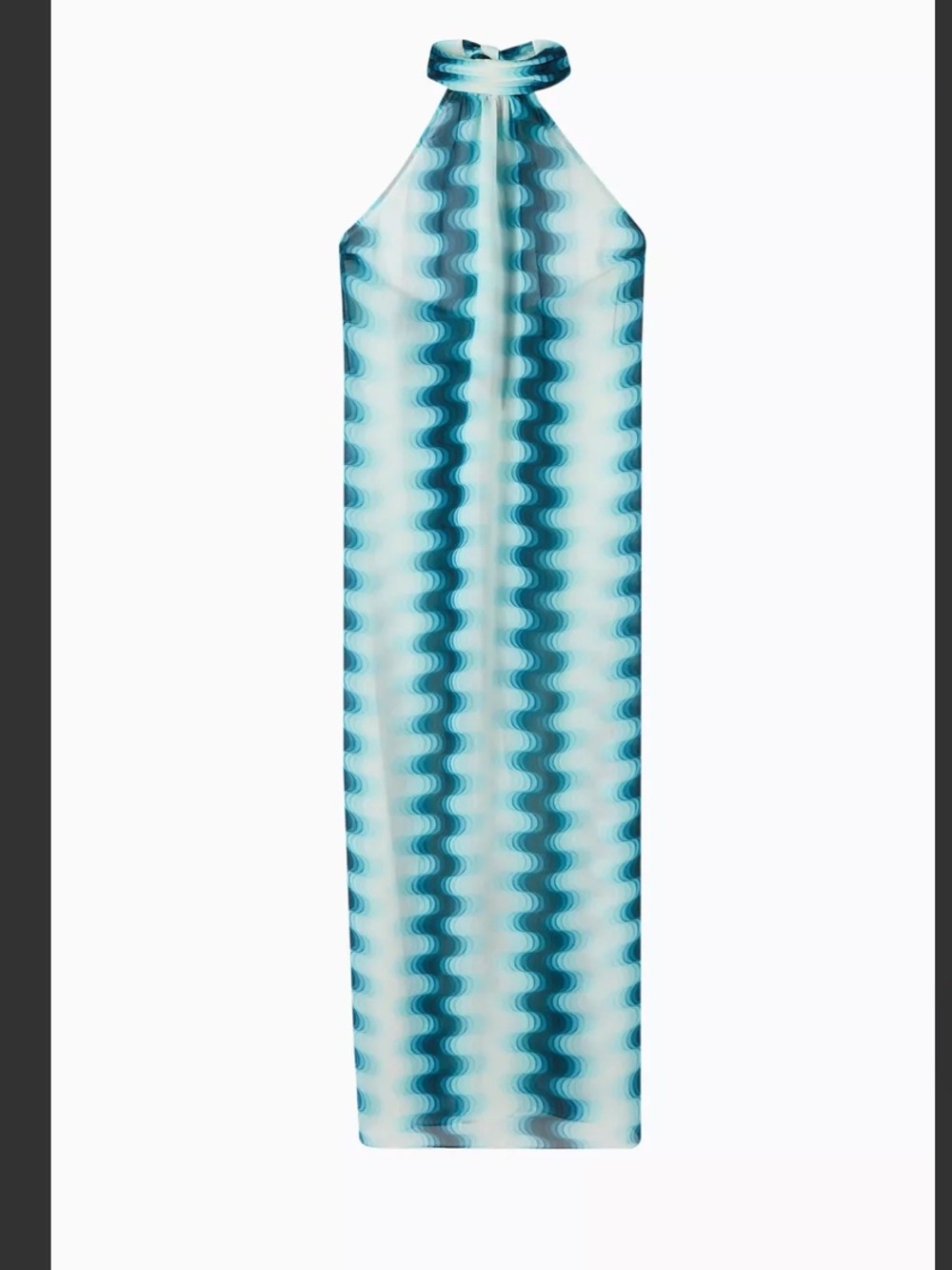 NWOT Devon Windsor Abigail Halter Maxi Dress in Aqua Blue - Picture 5 of 10